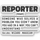Buscar reportero pegatinas Informe