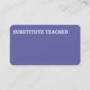 Buscar profesor sustituto tarjetas de visita Profesional