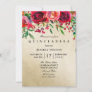 Buscar quinceanera rojo invitaciones Floral