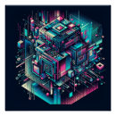 Buscar cibernético posters Tecnología