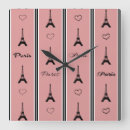 Buscar torre eiffel parís francia relojes de pared Romántico