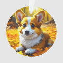 Buscar hojas de otoño adornos Cachorro