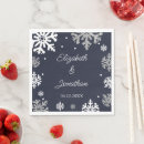 Buscar copos de nieve azules servilletas Invitados