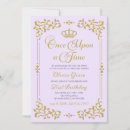 Buscar princesa invitaciones Oro