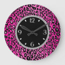 Buscar estampado leopardo relojes de pared Negro