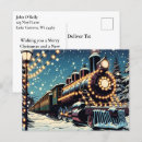 Buscar tren en la nieve postales Retro