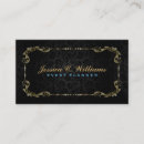 Buscar marco floral tarjetas de visita Negro y oro
