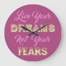 Buscar miedo relojes de pared Tipografía