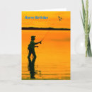 Buscar mosca tarjetas Pescador