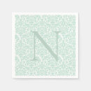 Buscar damasco verde servilletas Vintage