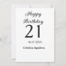 Buscar 21st birthday invitaciones Minimalista