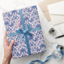 Buscar damasco azul papel de regalo Navidades