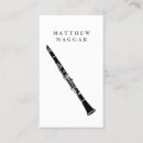 Buscar clarinete tarjetas de visita Profesor de música