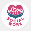 Buscar amo mi trabajo pegatinas Corazón