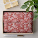 Buscar paisley papel de seda Rojo