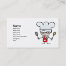 Buscar cocinero tarjetas de visita Gorra del cocinero
