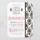 Buscar damasco rojo y negro invitaciones Para ella