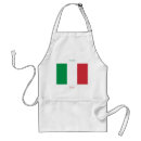 Buscar bandera italiano delantales Blanco