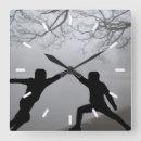 Buscar guerreros relojes de pared Espada