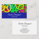 Buscar peace tarjetas de visita Hippie