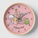 Buscar copa vino de relojes de pared Frasco