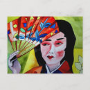 Buscar pintura japonesa postales Geisha