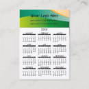 Buscar calendario tarjetas de visita Verde