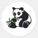 Buscar oso panda pegatinas Blanco y negro