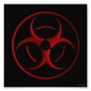 Buscar radiactivo posters Rojo