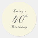 Buscar 40 cumpleaños pegatinas Para todos