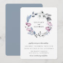 Buscar azul polvoriento boda invitaciones Floral