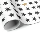 Buscar estrellas blancos y negros papel de regalo General y unisex