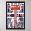 Buscar autobús de dos pisos posters Union jack