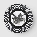 Buscar cebra blanco y negro relojes de pared Moderno