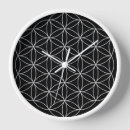 Buscar geometría sagrada relojes de pared Flor de vida