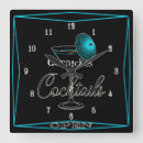 Buscar cocktail relojes de pared Cóctel