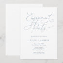 Buscar fiesta compromiso invitaciones Azul polvoriento