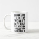 Buscar el mejor jefe nunca tazas Broma