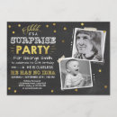Buscar sorprenda el o invitaciones 60 cumpleaños Negro y oro