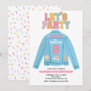 Buscar la vaquera invitaciones de cumpleaños Rosa