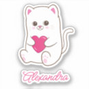 Buscar gato blanco pegatinas Nombre