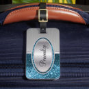 Buscar plata brillante etiquetas para maletas Metalizado