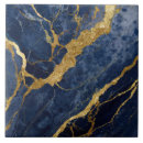 Buscar azul y oro azulejos Mármol