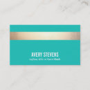 Buscar turquesa y negro tarjetas de visita Salón