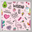 Buscar unicornio divertido posters Patrón