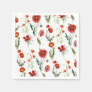 Buscar amapolas rojas servilletas Acuarela
