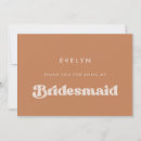 Buscar bridesmaid tarjetas Elegante