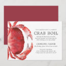 Buscar del cangrejo invitaciones de cumpleaños Marisco
