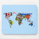 Buscar banderas del mundo alfombrillas de raton Mapa