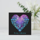 Buscar corazón violeta tarjetas Amar